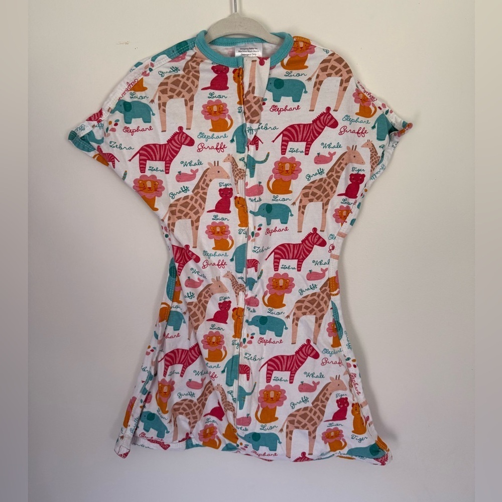 Zipadee Zip Transition Swaddle Sleep Sack Zoo Safari Size XS 3-6 Months